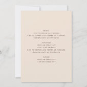 水彩バラフローラバチェロレッテ週末 招待状 (裏面)