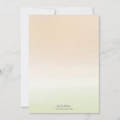 水彩バラフローラブライダルブランチシャワー 招待状 (裏面)