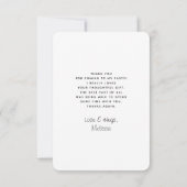 水彩バラフローラブーケありがとう サンキューカード (裏面)