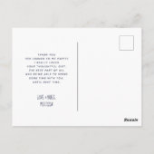 水彩バラフローラブーケパーティーありがとう ポストカード (裏面)