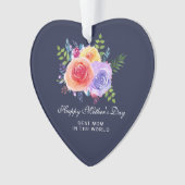 水彩バラフローラブーケマザーズデイ オーナメント (正面)