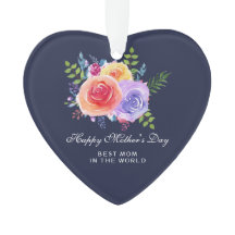 水彩バラフローラブーケマザーズデイ