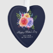 水彩バラフローラブーケマザーズデイ オーナメント (正面)