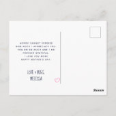 水彩バラフローラブーケマザーズデイ ポストカード (裏面)