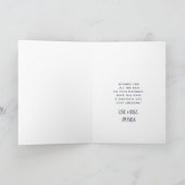 水彩バラフローラブーケ誕生日 カード (内部)