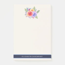 水彩バラフローラブーケ ポストイット