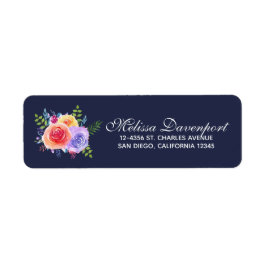 水彩バラフローラブーケ ラベル