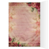 水彩バラフローラ結婚ズサンキュー (内側 (左))