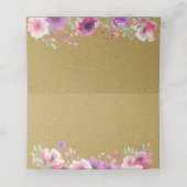 水彩バラフローラ金ゴールド プレイスカード (内部開封)