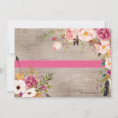 水彩バラフローラ&レースボホベビーシャワー 招待状 (裏面)