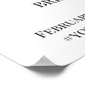 水彩バラブライダルシャワーウェルカムサイン ポスター (角)