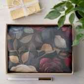 水彩バラブーケ離れのデカカラフルップ 薄葉紙 (ギフト)