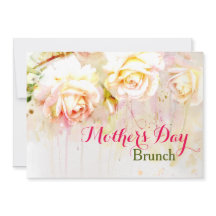 水彩バラマザーズデイブランチ