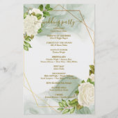 水彩バラミニマル結婚式 プログラム (裏面)