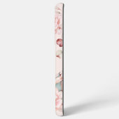 水彩バラリース パーソナライズされた | ピンク SAMSUNG GALAXYケース (裏面横)