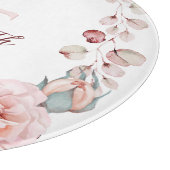 水彩バラリース パーソナライズされた | ヘビーホワイト カッティングボード (角)