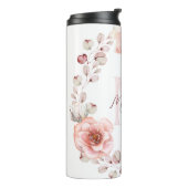 水彩バラリース パーソナライズされた | ヘビーホワイト タンブラー (回転左)