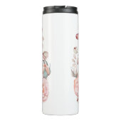 水彩バラリース パーソナライズされた | ヘビーホワイト タンブラー (裏面)