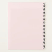 水彩バラリース パーソナライズされた | ヘビーホワイト プランナー手帳 (裏面)