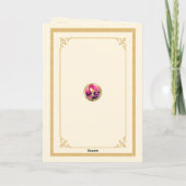 水彩バラヴィンテージ錫バケッ空白のト カード (裏面)