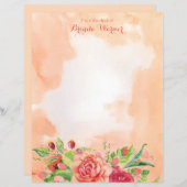 水彩バラ個人文房具 (正面/裏面)