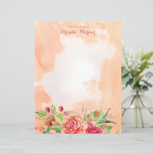 水彩バラ個人文房具 (スタンド正面)