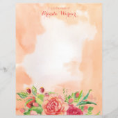 水彩バラ個人文房具 (正面)