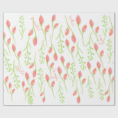 水彩バラ包装紙 ラッピングペーパー (フラット)