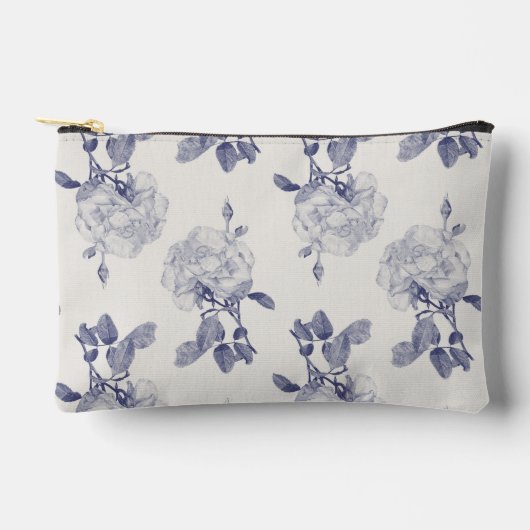 水彩バラ化粧品 アクセサリーポーチ (正面)