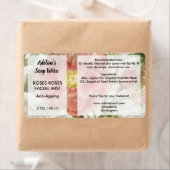 水彩バラ化粧用スプレー製品ラベル ラベル (インサイチュ)