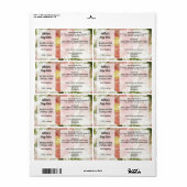 水彩バラ化粧用スプレー製品ラベル ラベル (フルシート)