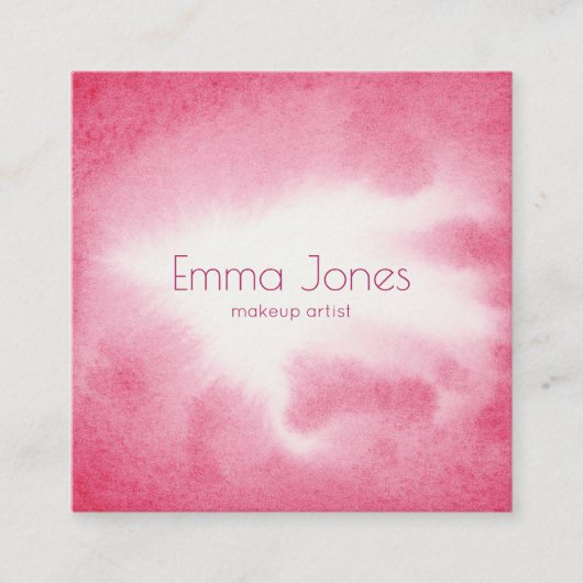 水彩バラ名刺 スクエア名刺 (正面)