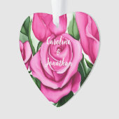 水彩バラ婚約 オーナメント (正面)