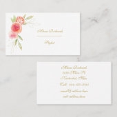 水彩バラ枠 名刺 (正面/裏面)