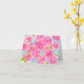 水彩バラ空白のノートカード任意の大事な行事 カード (黄色い花)