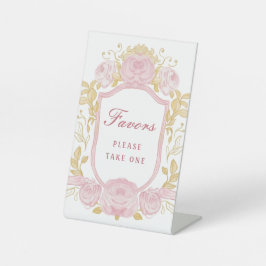 水彩バラ紋懸架台看板 台座サイン