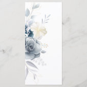 水彩バラ結婚のメニュー メニュー (裏面)