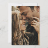 水彩バラ結婚の赤金ゴールド 招待状 (裏面)