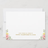 水彩バラ結婚ズ救Our Date招待状 招待状 (裏面)