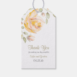 水彩バラ結婚フローラ ギフトタグ