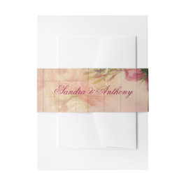 水彩バラ結婚式招待状ベリーバンド 招待状ベリーバンド