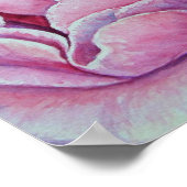 水彩バラ絵画ズバイパムウットン ポスター (角)