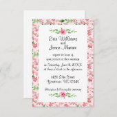 水彩バラ縁ど結婚式招待状 招待状 (正面/裏面)