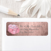 水彩バラ色多肉質素朴桃 ラベル (インサイチュ)