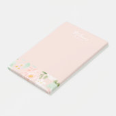 水彩バラ花ピンクと桃 ポストイット (アングル)