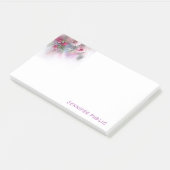 水彩バラ花フローラカラフルテンプレート ポストイット (アングル)