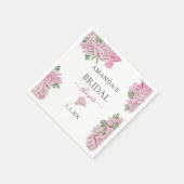 水彩バラ花 – ブライダルシャワー スタンダードカクテルナプキン (角)
