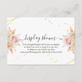 水彩バラ表示ブライダルウェディングシャワー エンクロージャーカード (正面)