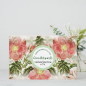 水彩バラ製品ブランド包装紙 便箋 (スタンド正面)