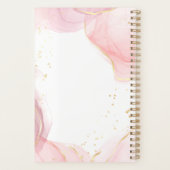 水彩バラ金ゴールドグリッターアポイントメント帳 プランナー手帳 (裏面)